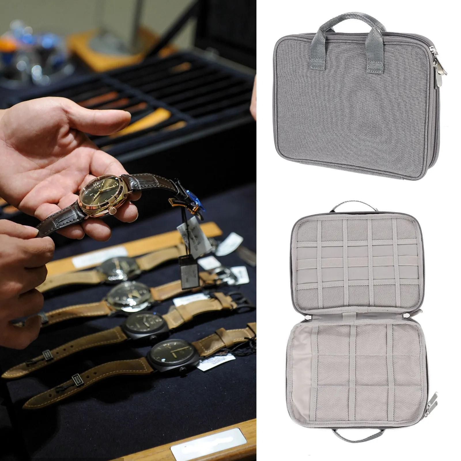 

1pc Accessories Bag Travel Watch Strap Storage Organizer Portable Watch Band Case For Cable Earphone Pouch