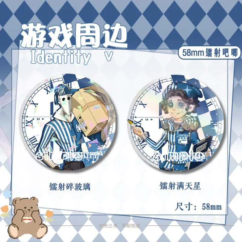 Anime Identity V Ithaqua Victor Grantz Ada Mesmer Emil Cosplay Student Backpack Button Clothes Badge Cartoon Collar Pin Brooch