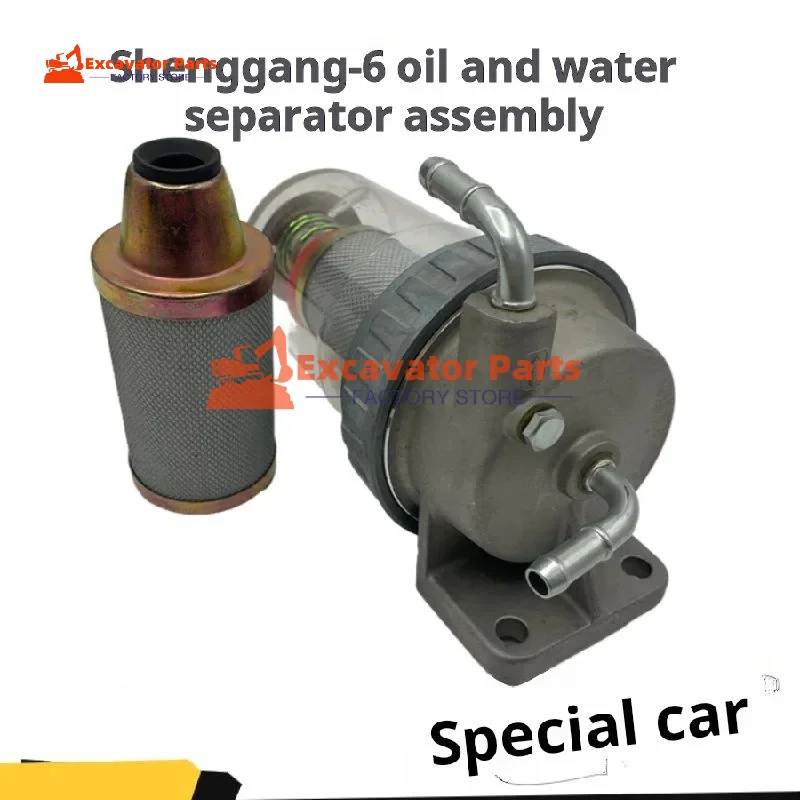 For Kubota SK200-6E 210 230-6 250-6 Oil and water separator assembly diesel filter Excavator Parts