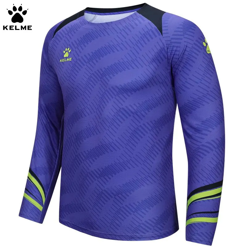 KELME long sleeve camisetas men spring football t shirt uomo trend sports training clothes collision color splicing running tops