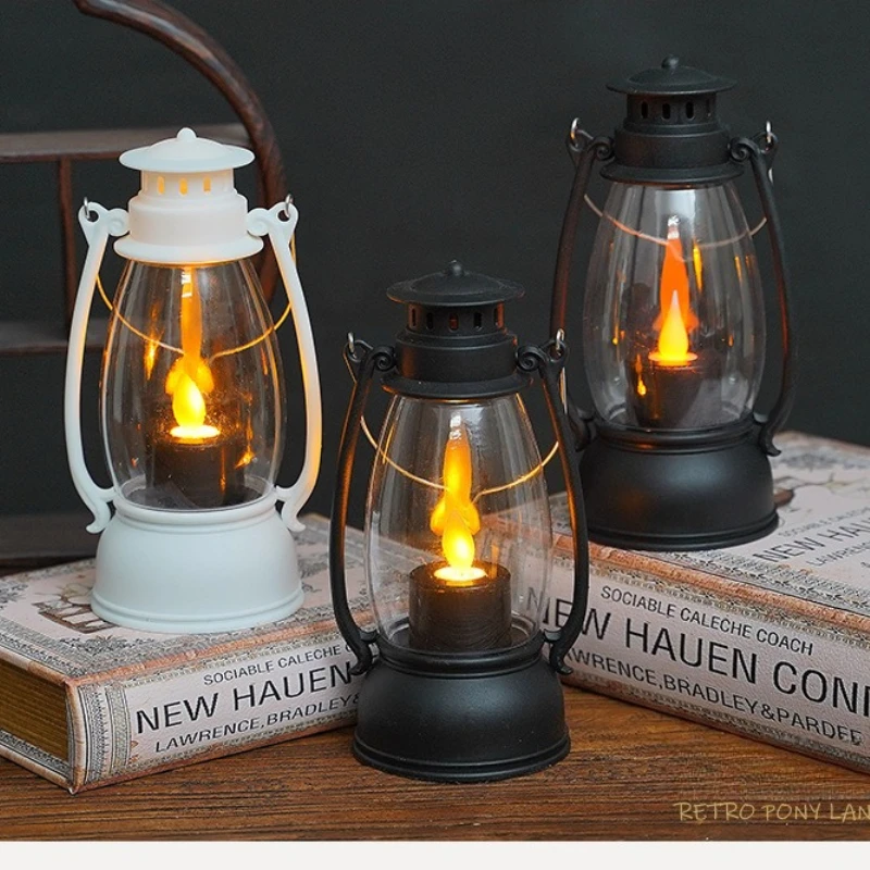 

Vintage LED Candle Lantern Waterproof Atmosphere Lamp Flameless Flickering Night Light For Garden Decor Outdoor Wedding Party