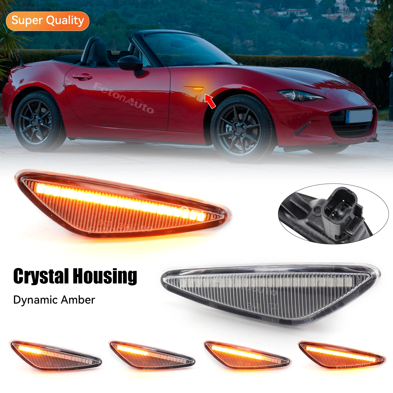 Turn Signal Mirror Light Indication Dynamic Side Marker Light For Mazda  MX5 RX-8 6 Atenza GH 5 Premacy Spider Nissan Lafesta