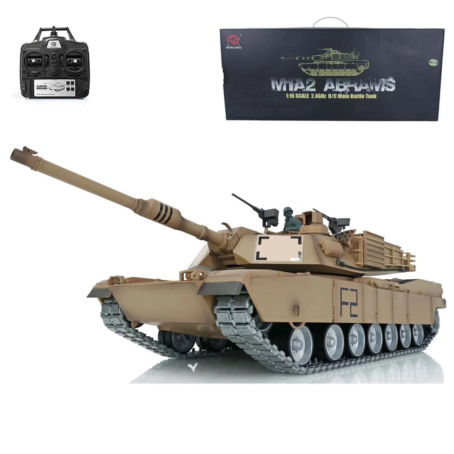 Heng Long RC Tank 1/16 7.0 Customize Abrams With FPV 3918 360°  Rotation Telescoping Turret Barrel Recoil Model Toys TH17805