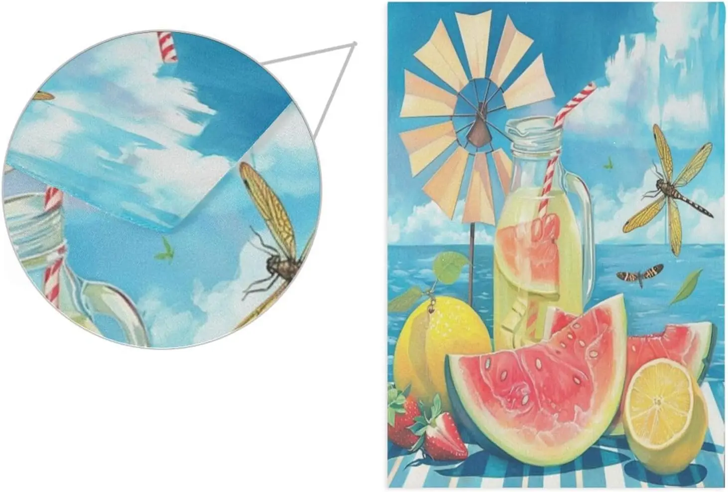 مرحبا الصيف البطيخ حديقة العلم 28x40 بوصة مزدوجة الوجهين الزخرفية كسول أيام الاستوائية الليمون ساحة الأعلام لربيع TTW