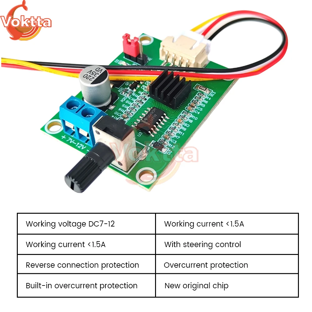 PWM DC Motor Speed Controller DC 7V-12V Brushless Motor Drive Board Module Speed Regulator Optical Drive Hard Disk Motor Control