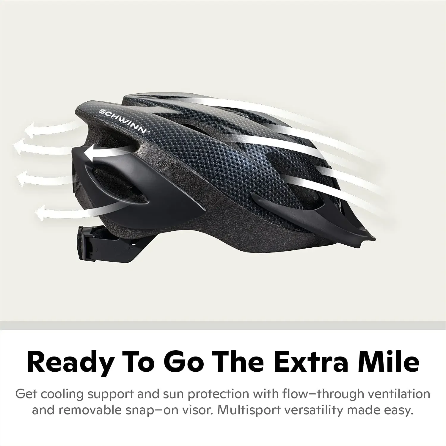 Schwinn Thrasher Helmet for Adults, Size 58-62 cm for Riders Ages 14+, Microshell, Adjustable Dial & Straps, Interior Padding, Air Vents, Visor, Adult Bike Helmet