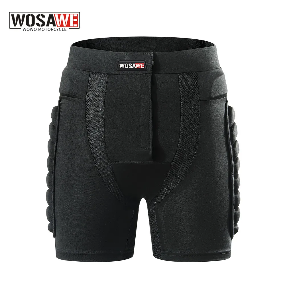 WOSAWE Motorcycle Shorts Breathable Skating Hip Shorts MTB Motocross Hip Paddeds Skiing Snowboard Shorts Comfortable