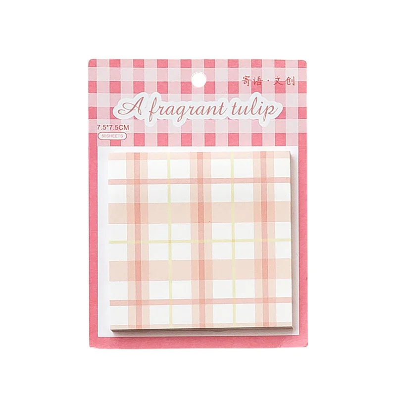 50 Sheets Grid Sticky Notes Memo Message To Do List Daily Check Notepaper Reminders Notepad Decorative Stationery