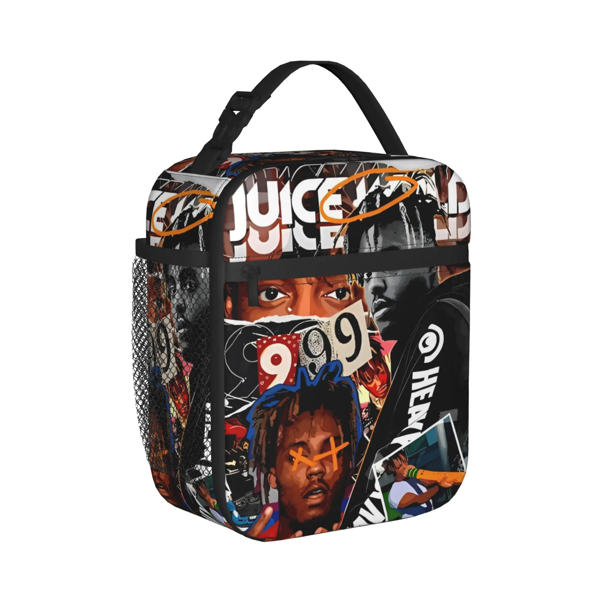 Juice Music Wrld Insulated Lunch Bags Thermal Bag Reusable,Lunch Container Portable Tote Lunch Box Bento Pouch Office  Picnic