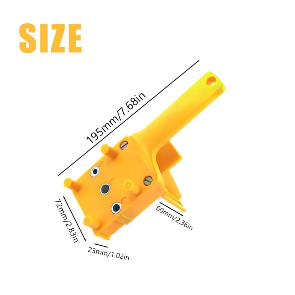 Handheld Wood Doweling Jig Straight Hole Clamp Guide Woodworking Hole Carpenter Clamp Drill Guide ABS Plastic Drill Locator