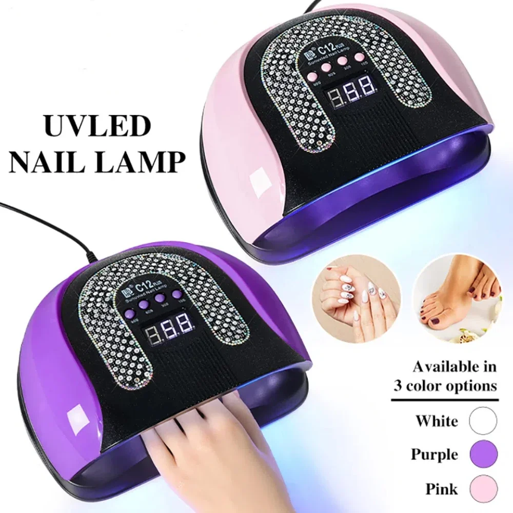 57 LEDS Nail Lamp Professional UV LED Lamp With Rhinestone Gel Polish Nail Drying For Nail Polish Manicure Tools Home Salon Use