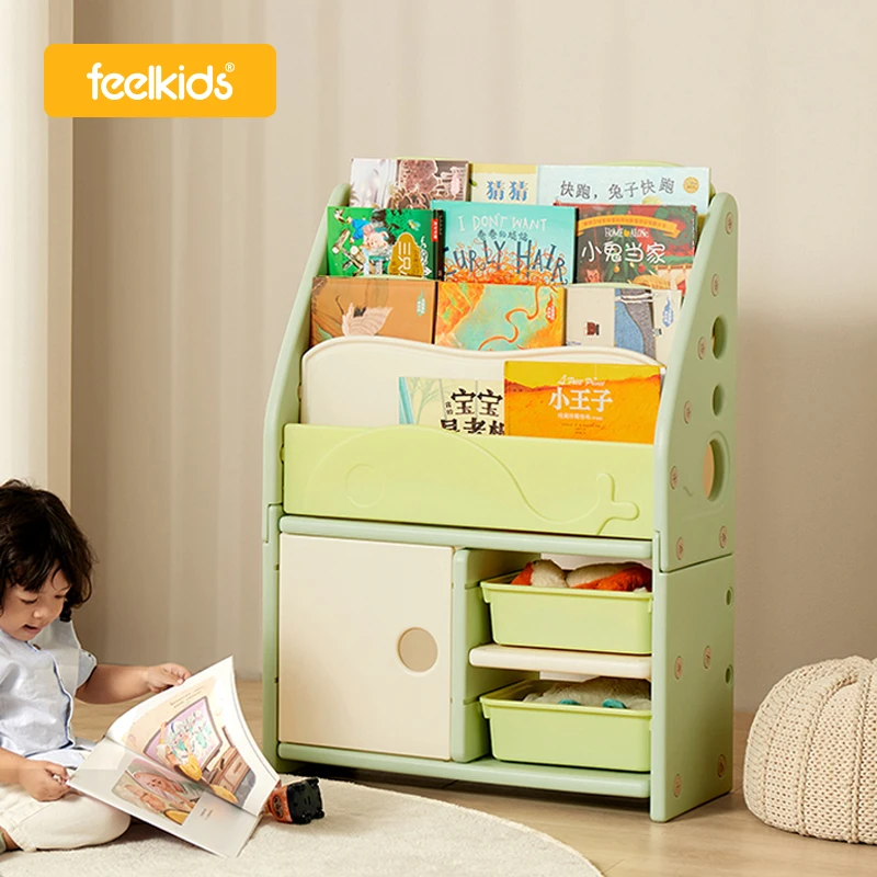 

Kindergarten 1 Moq Furniture Sets Toy Shelf Book Shelves Organizer Kids Bedroom Teen Storage Box Rack Plastic Children Cabinets