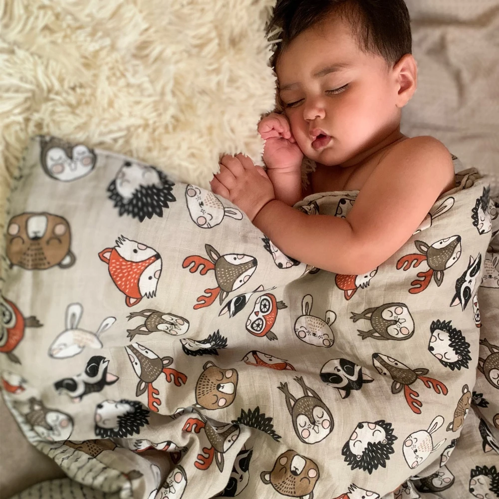 Elinfant Set Mantas Muselina Arcoíris Algodón 100% para Recién Nacidos - imagen 3