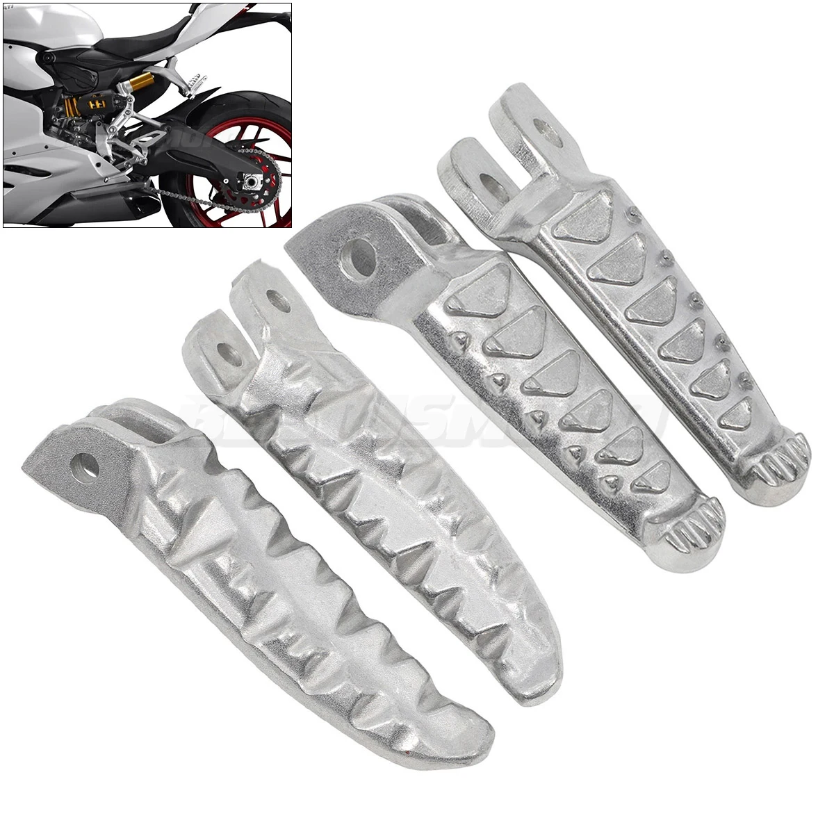 

Motorcycle Accessories Front & Rear Footrests Foot Pegs For Ducati Panigale 899 2014-2015 1199 2012-2014