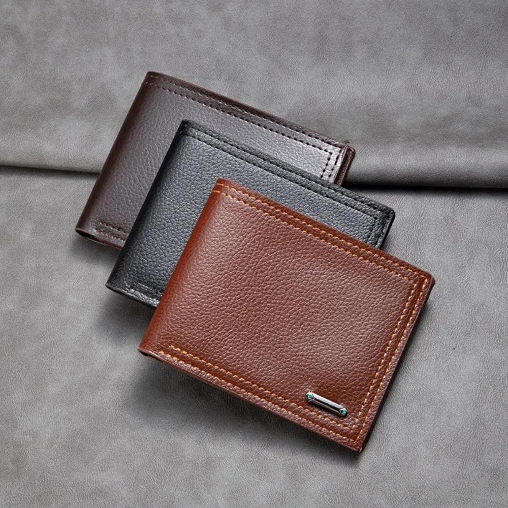 

Slim Wallets for Men Rfid Blocking Money Clip Men's Youth Luxury Short Leather Card Holder Thin Minimalist Bifold Man Wallet