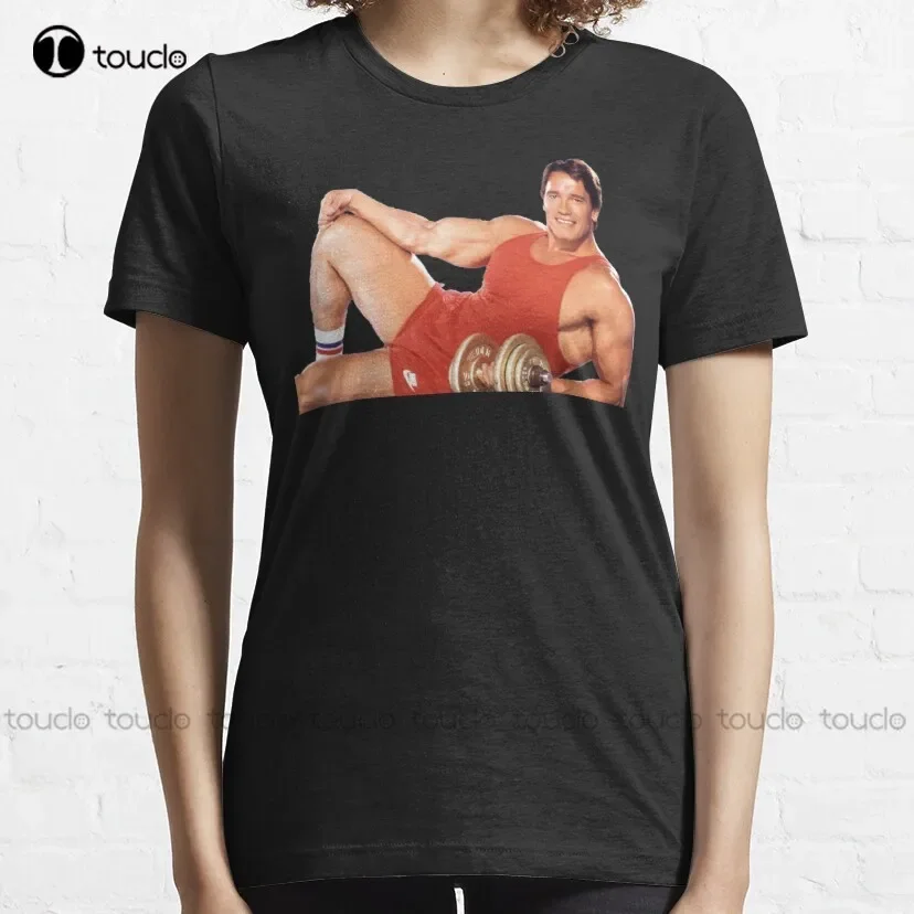 Arnold Schwarzenegger Lying pose Classic T-Shirt womens t shirts graphic Custom aldult Teen unisex digital printing xs-5xl