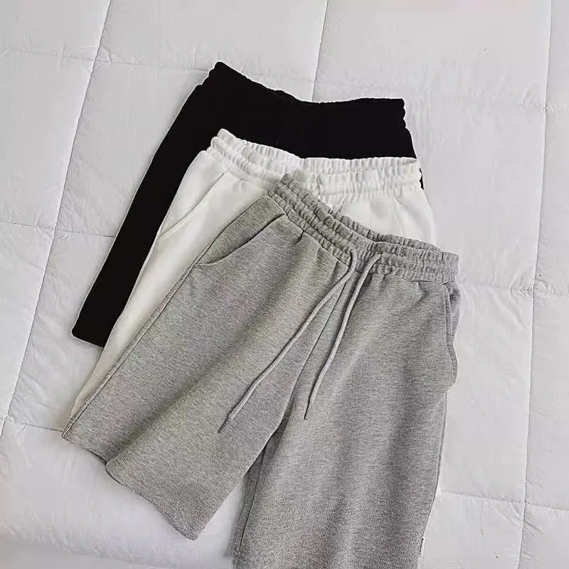 Heavyweight Spring Summer Short Pants Unisex Casual Sports Running Shorts Outdoor Wear Loose Fit Mid-Thigh Length Cotton Shorts