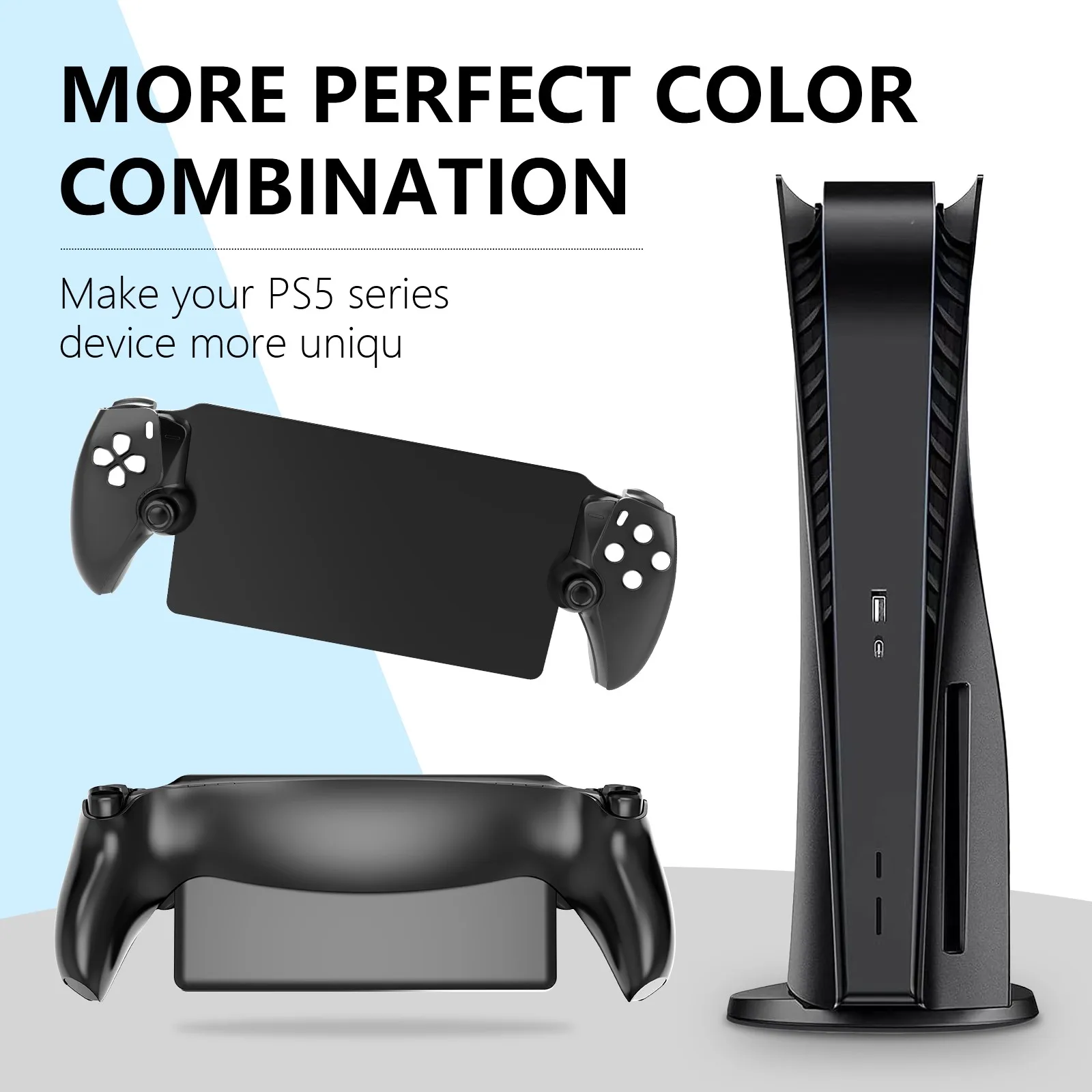 ps5ポータルスパイダースタイルシェルフロントカバーとリアパネル交換用プレイステーションポータルハンドヘルドゲームコンソールアクセサリー