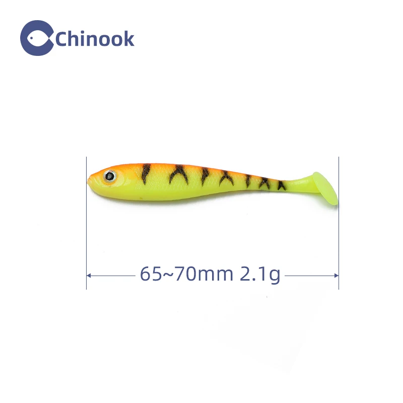 Chinook 5pcs/Lot Soft Lures Silicone Bait 7cm 2.1g Goods For Fishing Sea Fishing Pva Swimbait Wobblers Artificial Tackle