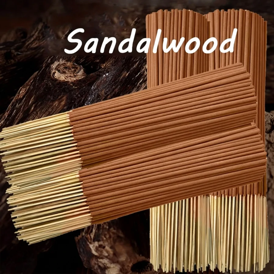 22cm/8.66inch natural sandalwood stick, high-quality sandalwood powder, suitable for yoga, meditation, home and living room, ideal for Christmas, Halloween, Easter, Hanukkah, meditation fragrance, traditional aromatherapy design, premium quality