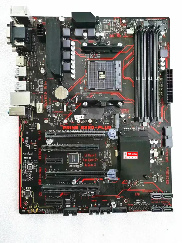 For ASUS PRIME B350-PLUS Motherboard Socket AM4 DDR4 For AMD B350M B350 Original Desktop Mainboard SATA III Used Mainboard