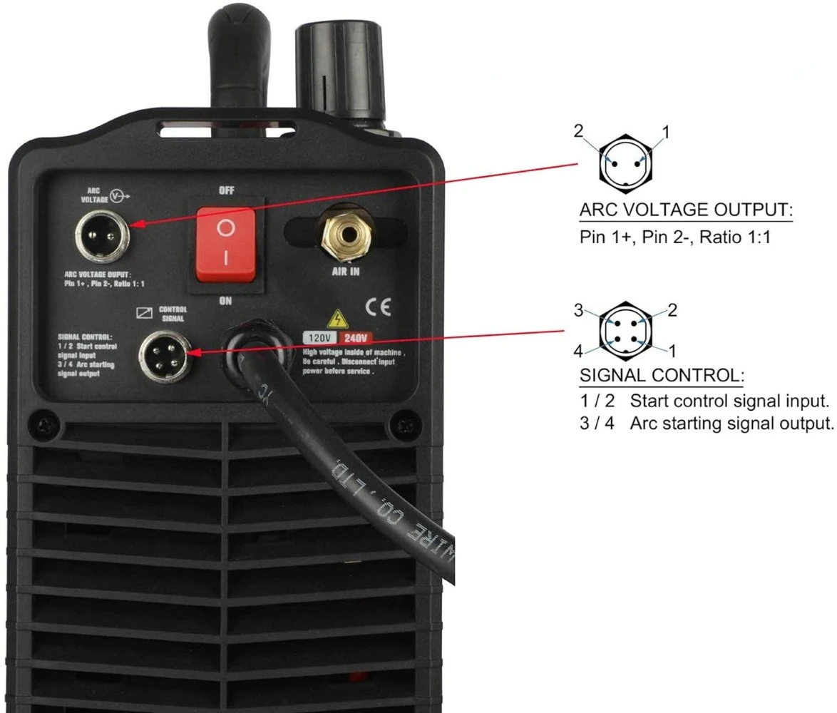 Non-Touch Pilot Arc CNC Enabled Digital Plasma Cutter THC Torch Height Control Enabled Dual Voltage 110V/220V 3/5 inch Clean Cut