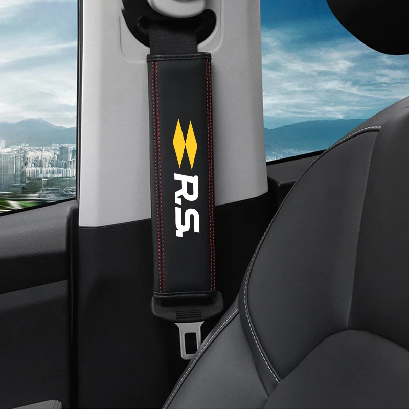 Car Seat Belt Cushion Safety Belt Shoulder Protector Pad Accessories For Renault RS Logan Clio Megane 2 3 4 Captur Twingo Duster