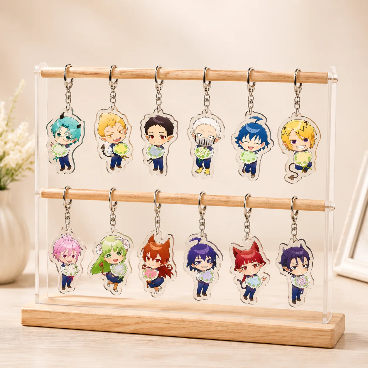 AnimeWelcome to Demon School! Iruma-kun 6cm Acrylic Stand Suzuki Iruma Tabletop Decorations Accessories Decor Gifts Key chain