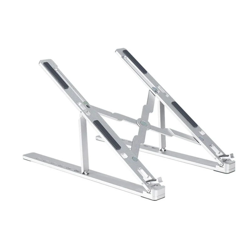 Soporte plegable con ajuste de altura de 7 velocidades, base hueca, disipación de calor, portátil, ajustable, de aleación de aluminio