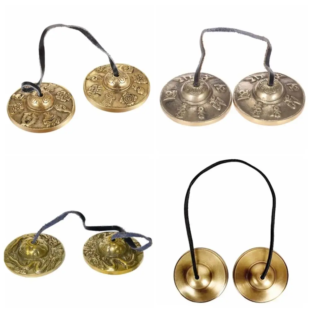 

Handcrafted Tingsha Cymbal Bell The Eight Auspicious Symbols Spiritual Healing Tibetan Tingsha Cymbals Mindfulness Brass