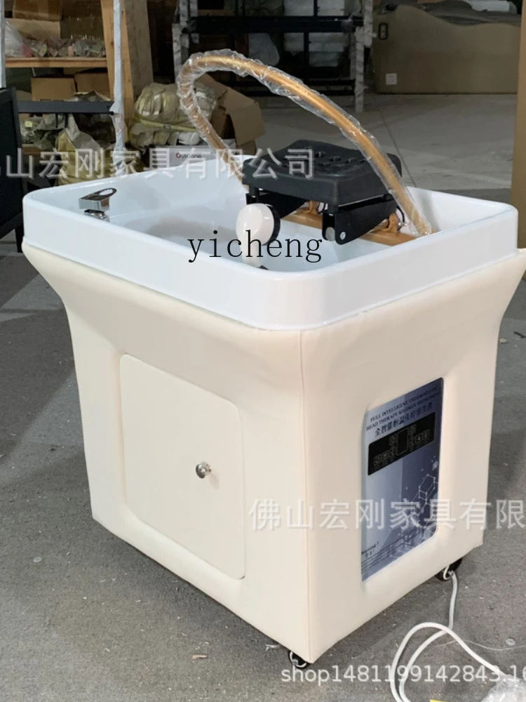 Zk Barber Shop Beauty Salon Movable Shampoo Basin with Water Circulation Fumigation Ear Cleaning Hair Care Shop Head Massager