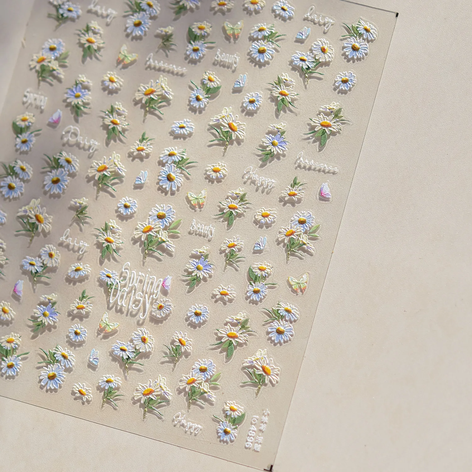 Lírio do vale flor grinalda castiçal 5d primavera borboleta bowknot arte do prego adesivos decorações adesivas manicure decalque