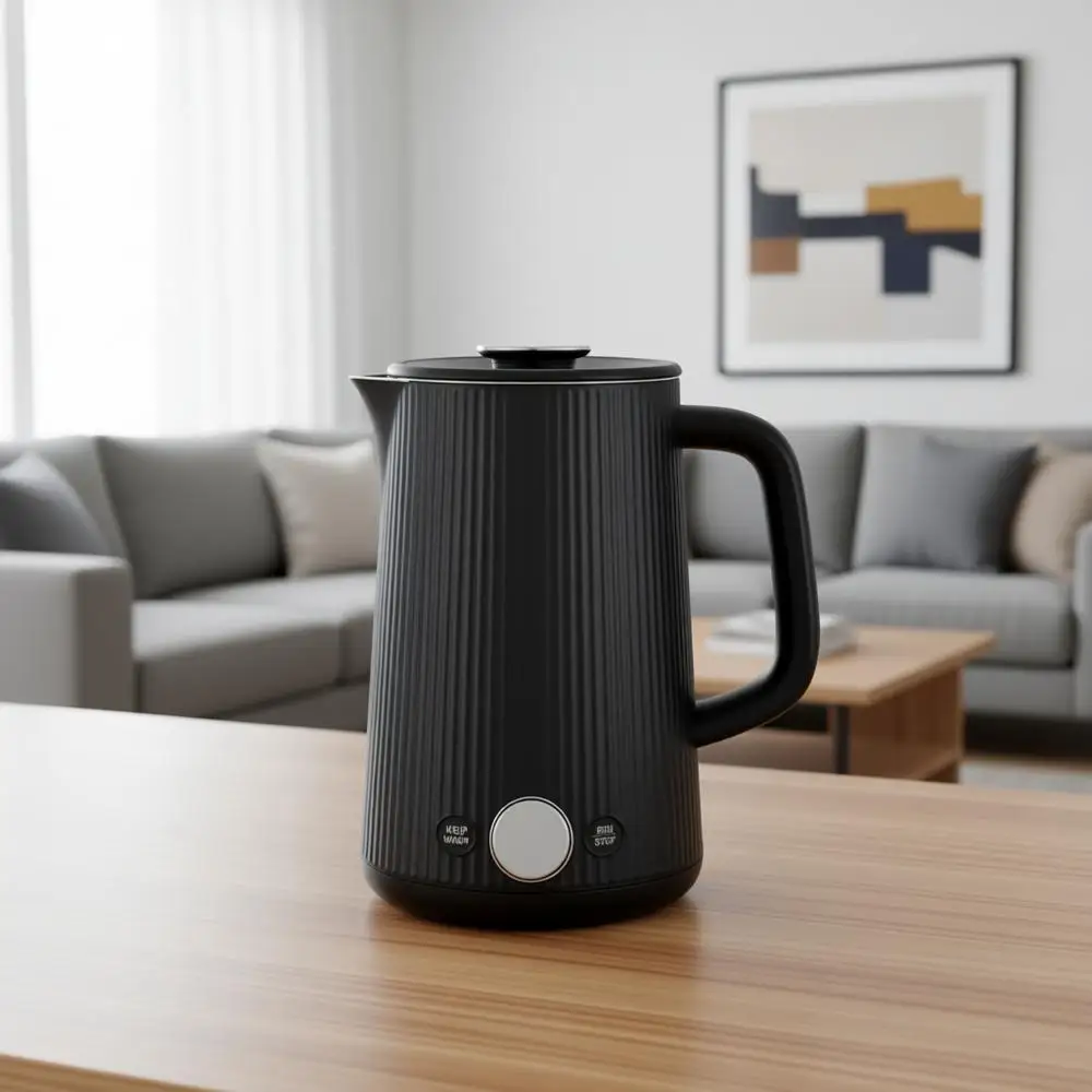 

Электрический чайник большой емкости 1,7 л с контролем температуры, на 7+ чашек, 2 кварты, мощностью 1200 Вт, с функцией поддержания тепла - черный