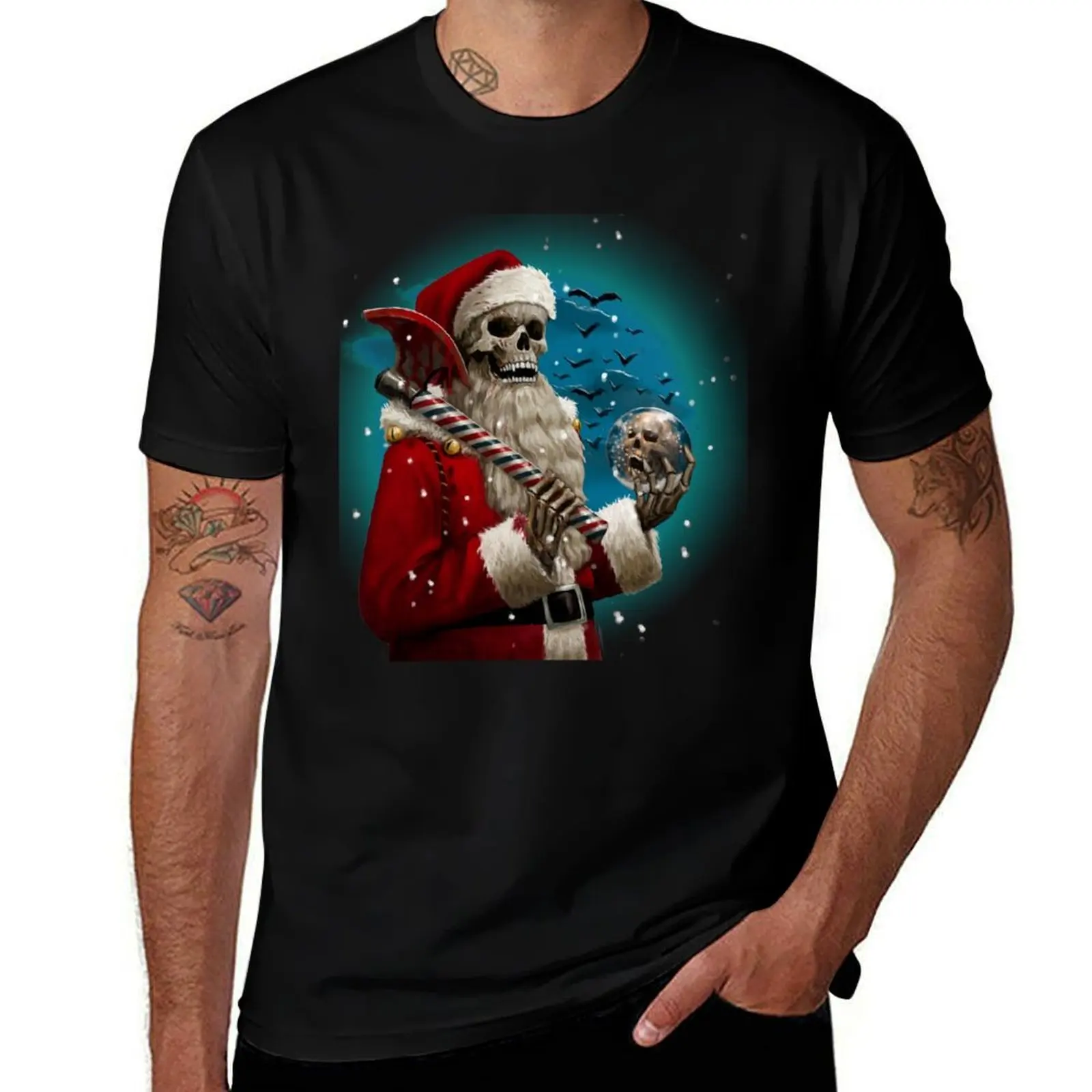 

Menace of Skele Christmas - Claus T-Shirt Work Wear Short Sleeve T-Shirt