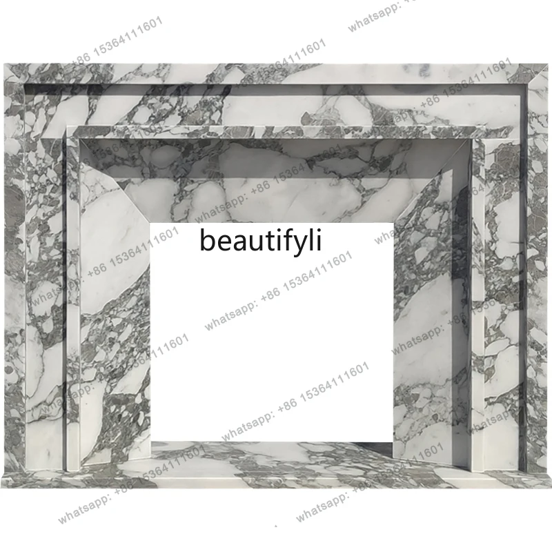 

Marble fireplace French interior simple decoration stone carving fireplace natural fireplace customization