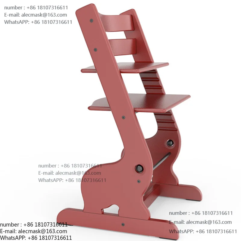 

All solid wood children's dining chair baby dining chair learning chair infant and toddler adjustabl