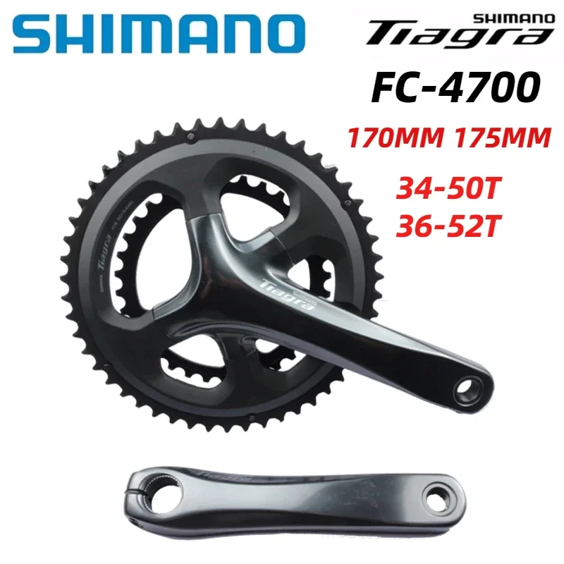 Shimano Tiagra FC 4700 road bike Crankset 2x10 Speed 34-50T 36-52T 170mm 175mm and RS501 BBR60 Bottom Bracket  for Road bike