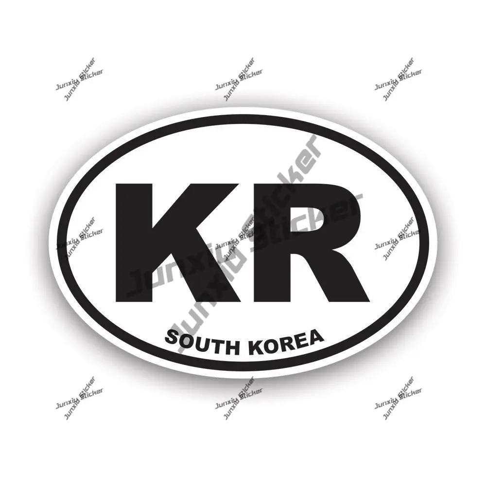 

Korean KR Oval Sticker South Korea Decal for Car SUV Bumper Car Rearview Mirror Waterproof UV Protected Glue Sticker Accessories