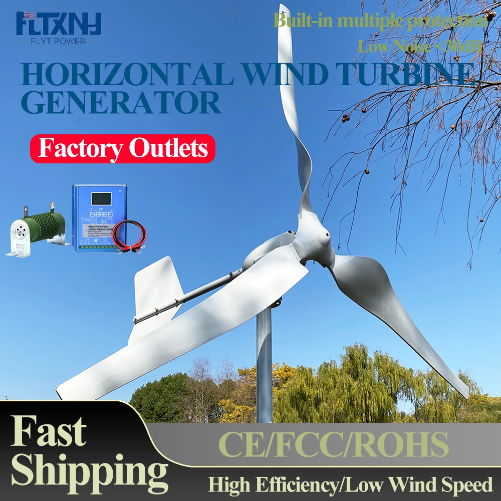 Europe Warehouse 15000W Wind Power Generator 3Phase AC 9000W Small Wind Turbine 12V 24V 48V 20000W for Home With MPPT Controller