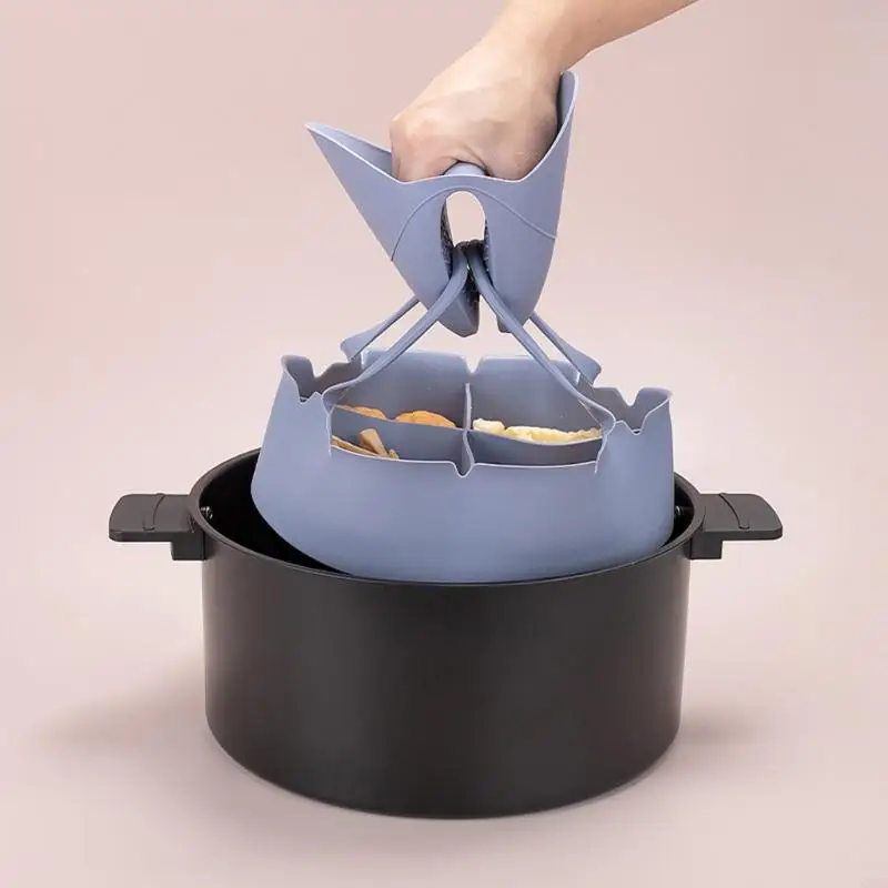 G8TC ครัวทอดในครัวเรือนแผ่นซิลิโคนแอร์หม้อทอดตะกร้าชามชามสำหรับทำอาหาร