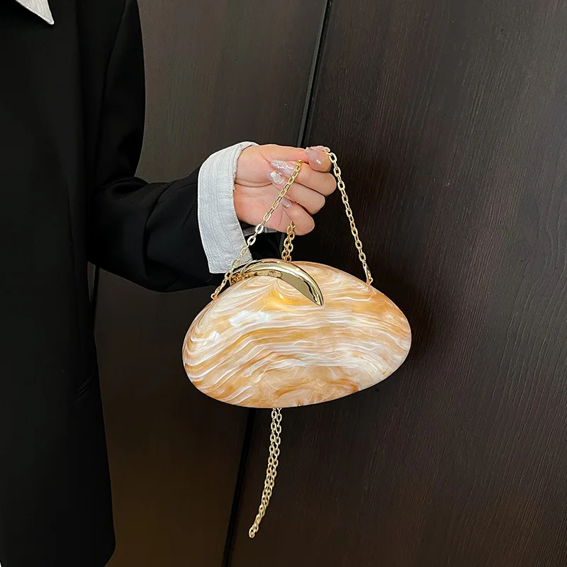 

Модная акриловая сумка для ужина, новинка 2025, Sle Personali, сумка через плечо с цепочкой на одно плечо, модная женская сумка