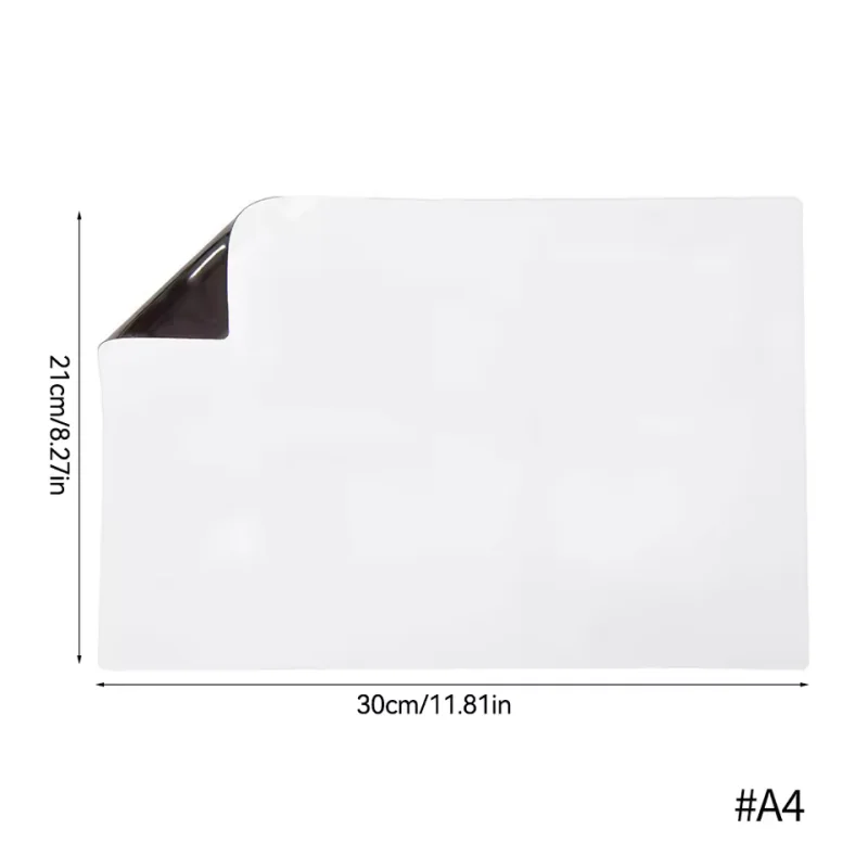A3 A4 Dry Erase Magnetic White Board Sheet Flexible Self-Adhesive Whiteboard with Markers for Office Desk Workstation To-Do List