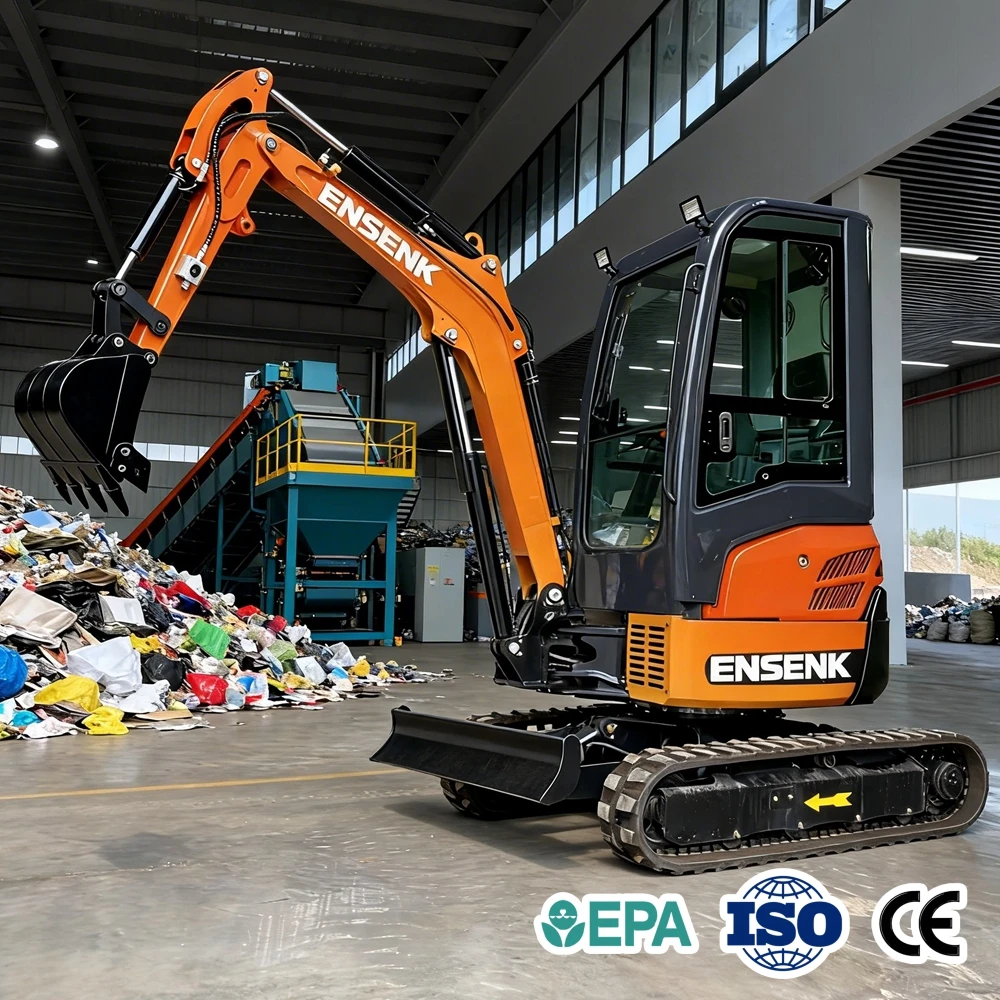 Miniexcavadora de 0.8/1.0 toneladas, excavadora hidráulica para construcción, para pequeñas explotaciones agrícolas, fabricante directo de China.