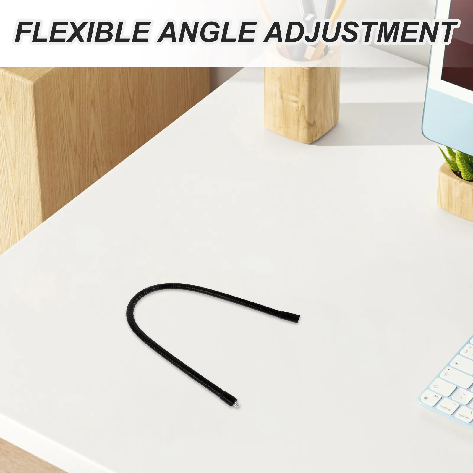 Flexible Gooseneck Camera Extension Rod Metal Alloy Hose Tripod Mount Threaded Tube Action Camera Phone Microphone Black