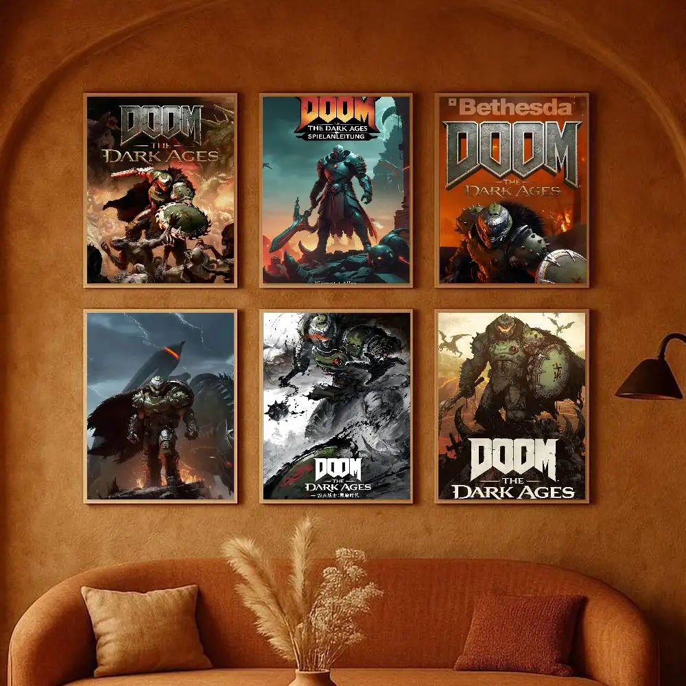 D-Doom The Dark Ages Poster Art With Prints Home Bedroom Living Room Decoration Gift