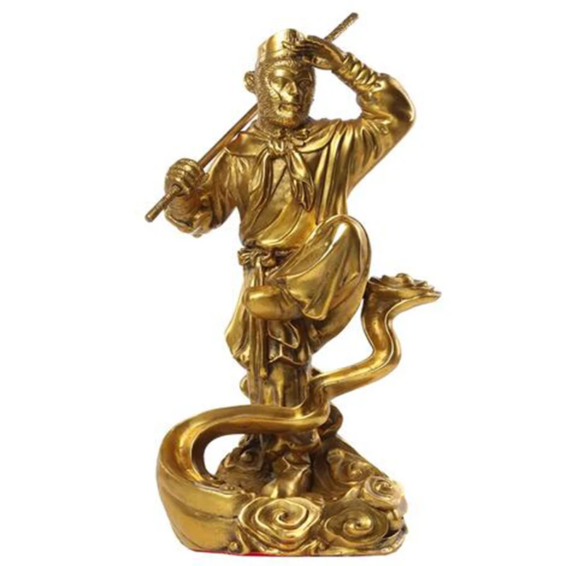 

Brass Sun Wukong's Great Sage Fighting Against Buddha and Buddha Statue Decoration, Indoor Living Room, Chinese Style Decoratio