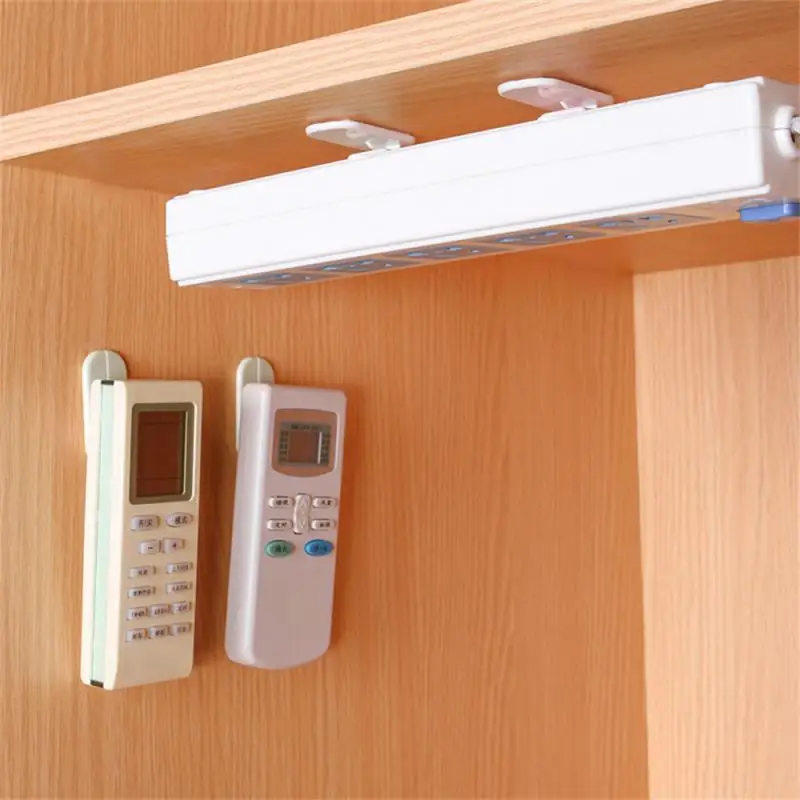Sticky Hook Set For Air Conditioner TV Remote Control Strong Hanger Plastic Key Wall Racks Holder Home Organization
