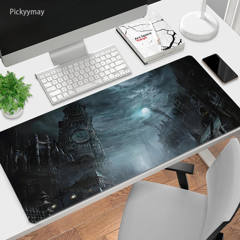 Grande gaming mousepad anime bloodborne mouse pad computador tapete do mouse gamer mesa esteira xxl computador teclado tapete de mesa overlock