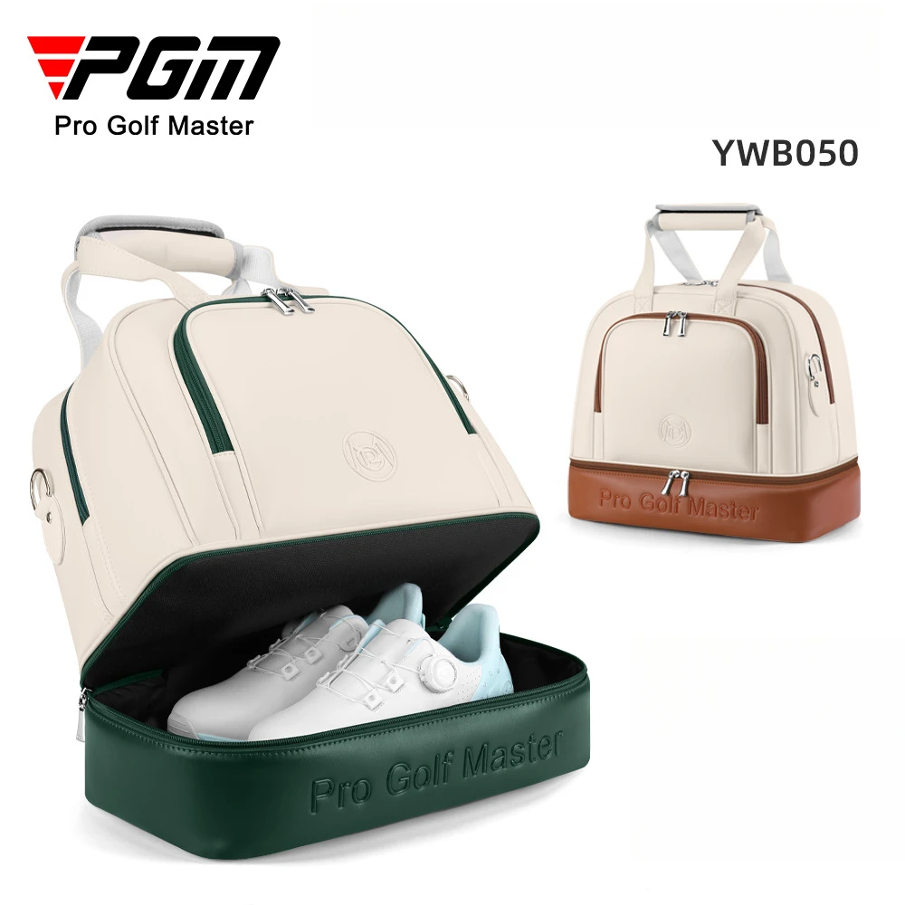 PGM Women's Golf Clothing Bag Double Layered Independent Shoe Bag Lightweight Waterproof Travel Handbag YWB050