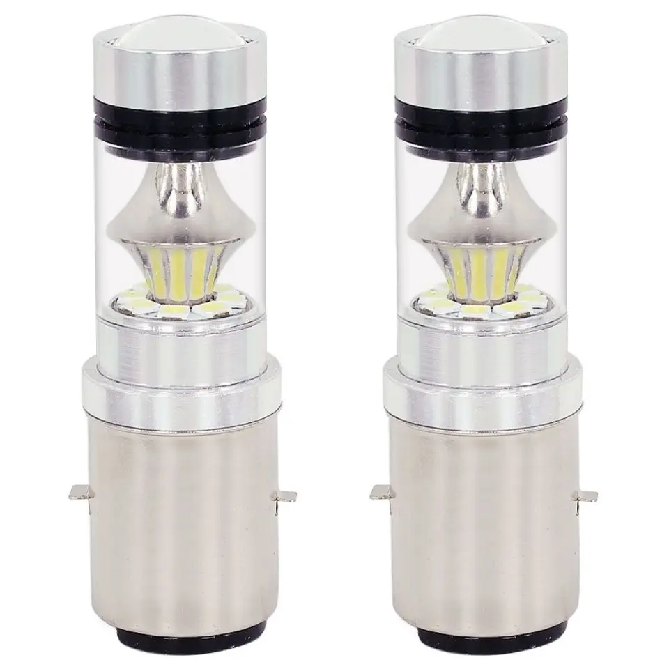 Universal motorcycle double-claw high-power headlight H6 BA20D 20led headlight bulb front bright 12V-24V white light